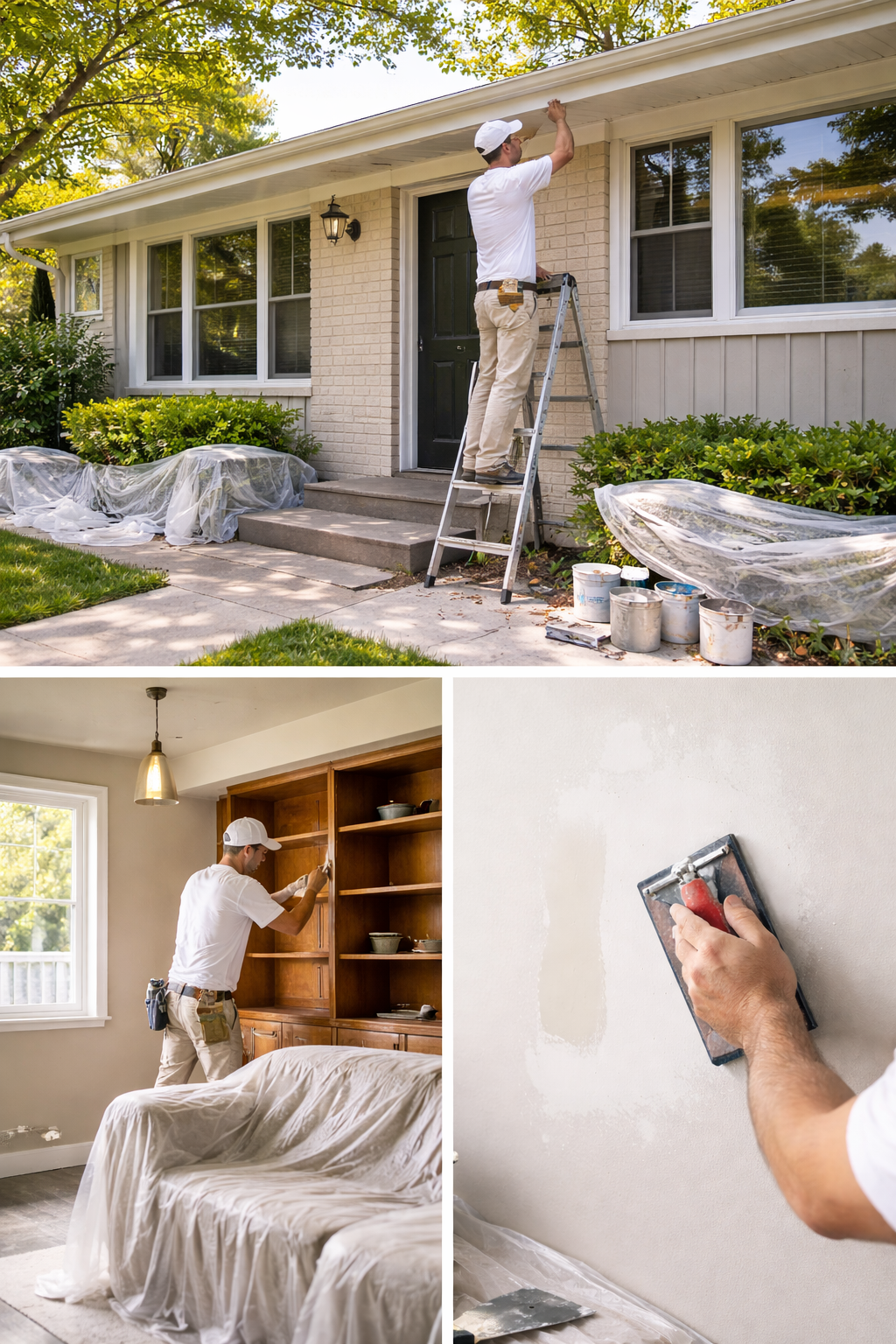 Oxford OH exterior painting on mid-century home by MSP Painting Company